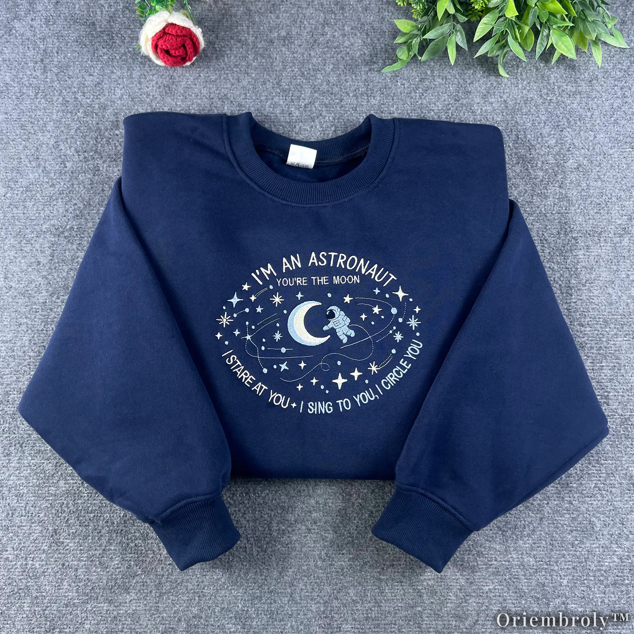 Mountain Folk Embroidered Sweatshirt | Cozy Indie Nature Fleece Crewneck