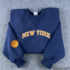 Basketball New York Navy Sweatshirt - Knicks Inspired Merch