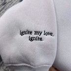 Shatter Me bookish sweatshirt with Aaron Warner Sector 45 CCR uniform embroidery