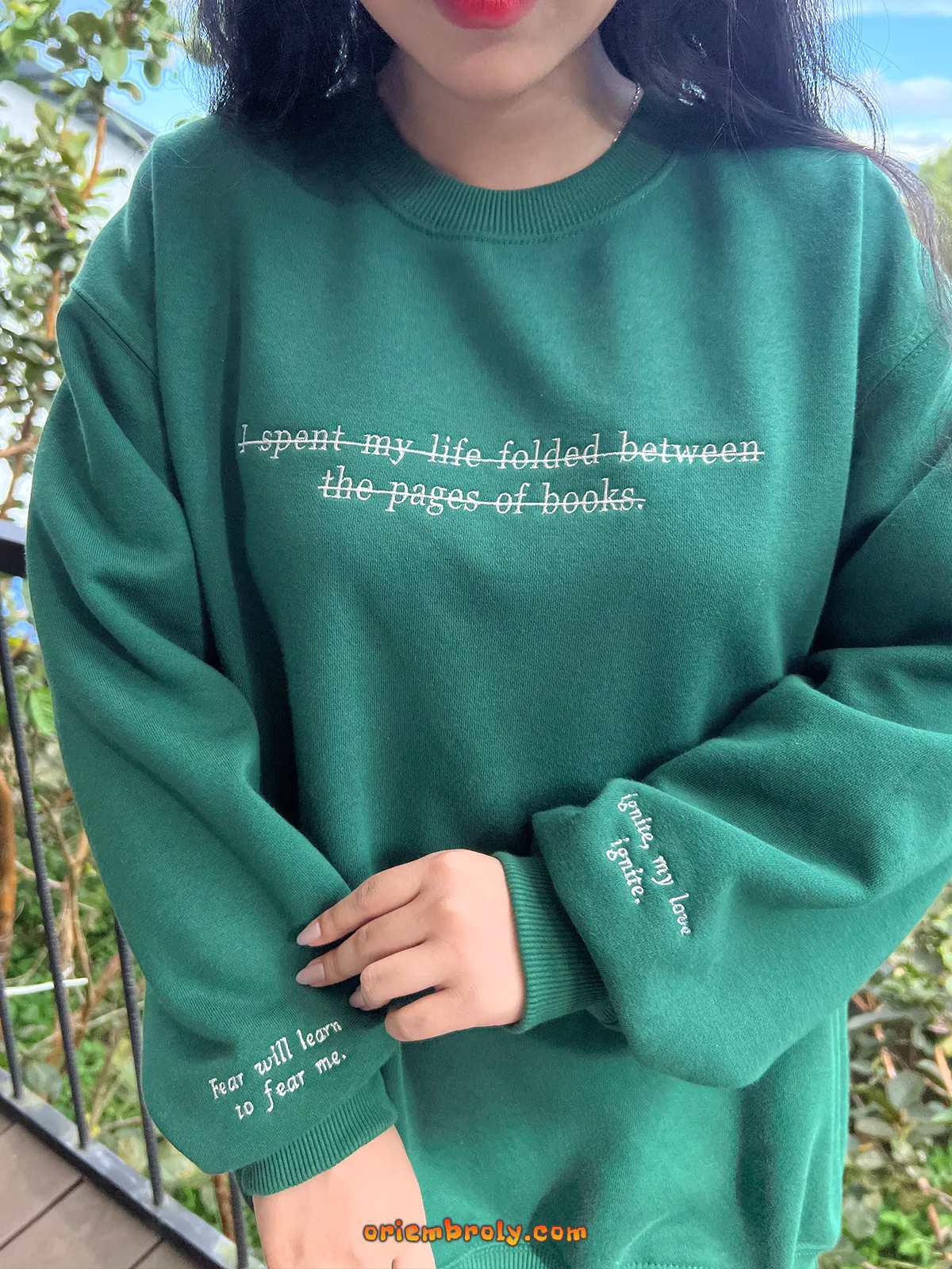 Embroidered Aaron Warner Shatter Me Crewneck Sweatshirt | 45 Sector CCR Uniform | Quotes BookTok Merch | Bookish Sweatshirt