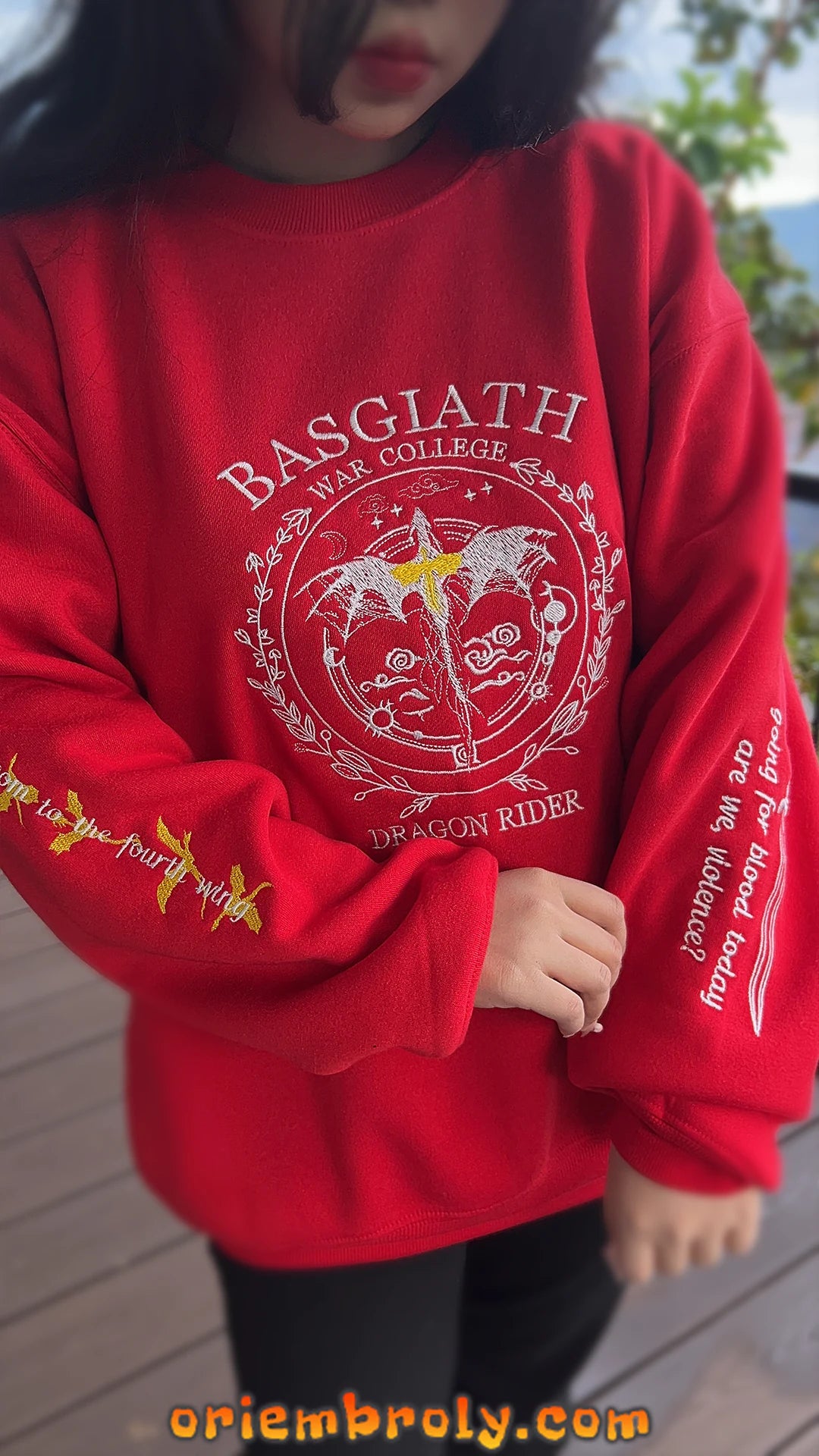 Premium fan apparel inspired by Basgiath War College