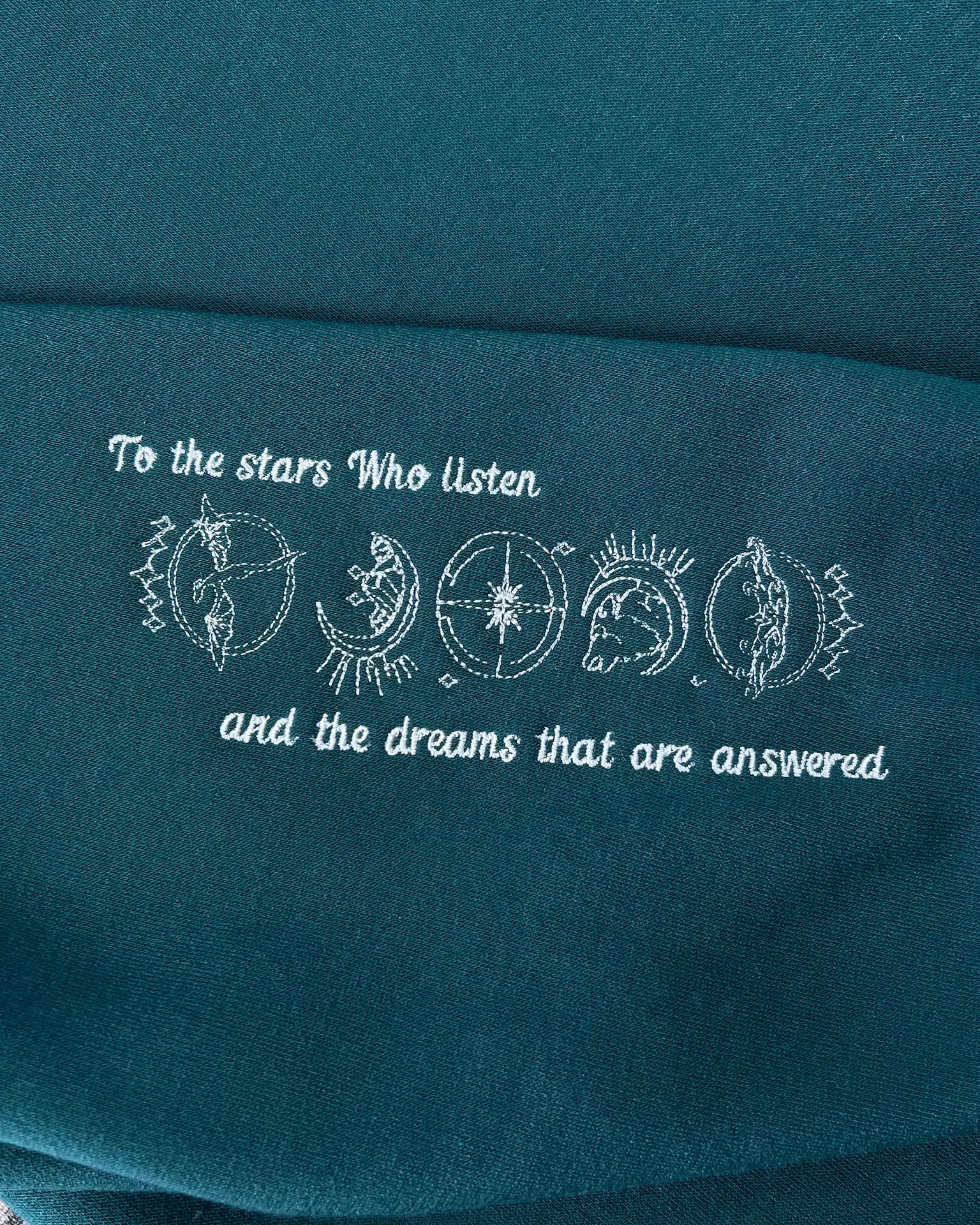 ACOTAR Night Court Velaris embroidered shirt – cozy bookish sweatshirt merch for SJM fans