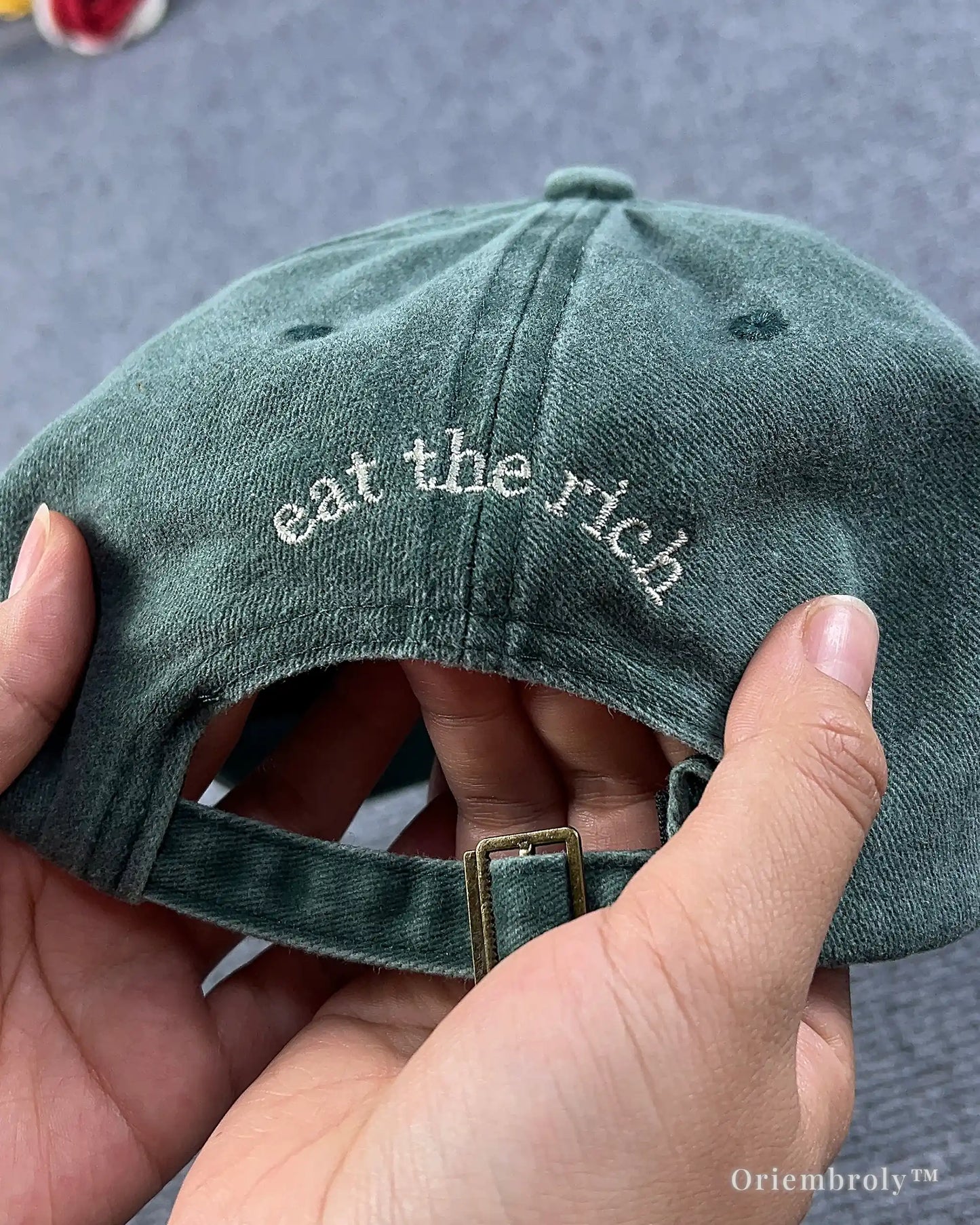 activist hat streetwear Eat The Rich cap outfit