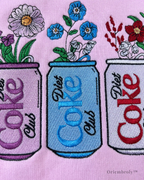 Aesthetic soda-inspired embroidered sweatshirt