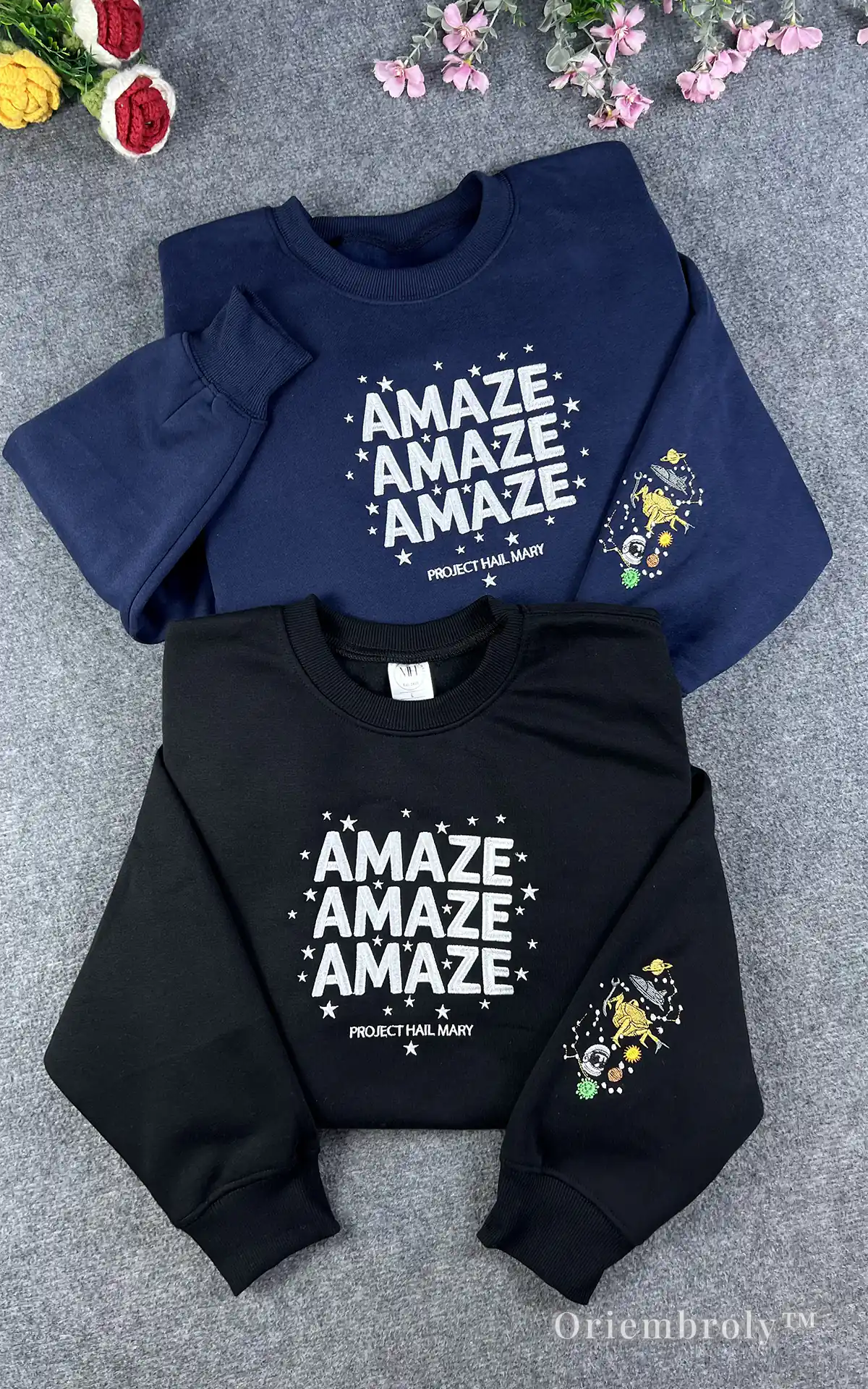 Amaze sci fi sweatshirt embroidered space design