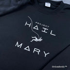 Bookish crewneck sweater for Project Hail Mary fans featuring high-quality white astronaut embroidery