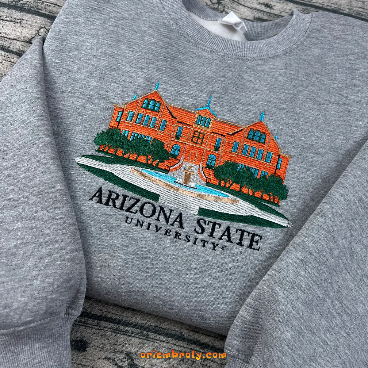 Arizona State University hoodie with detailed embroidery