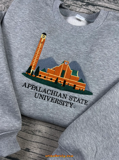 ASU college crewneck with clean embroidery