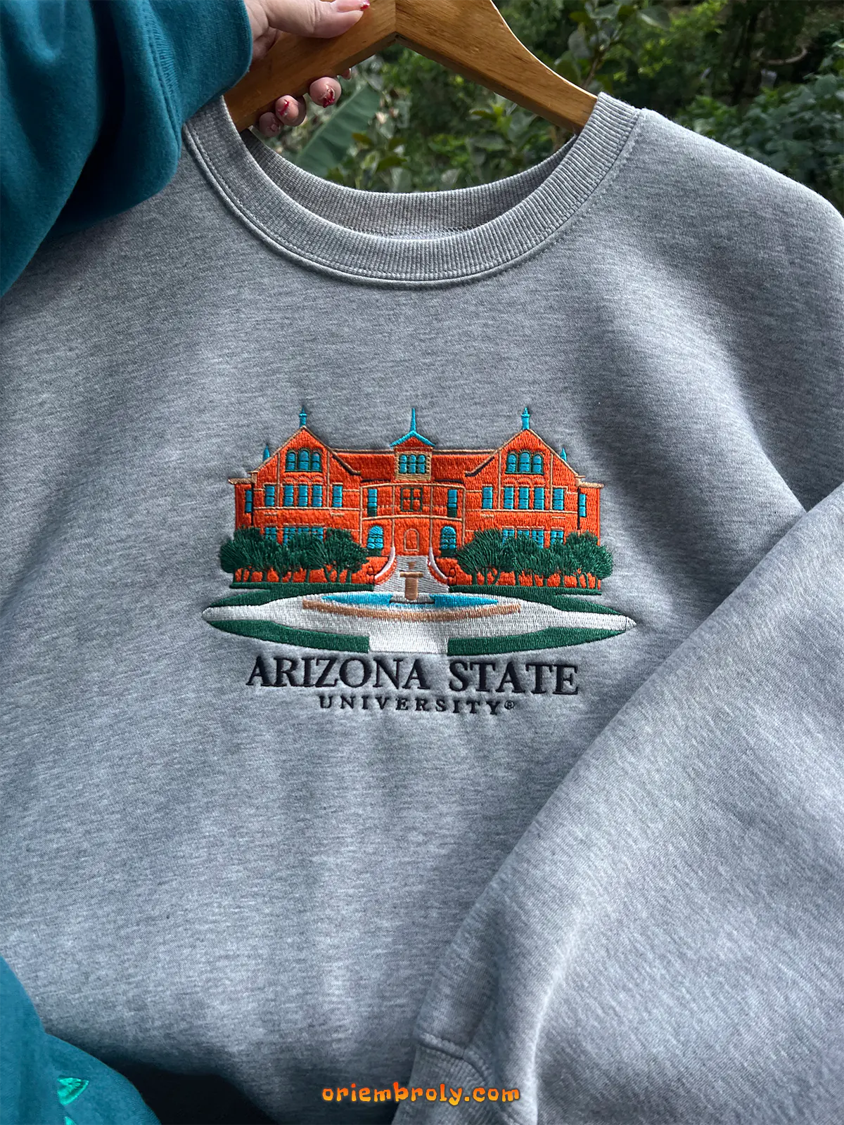 Embroidered ASU hoodie for alumni and fans
