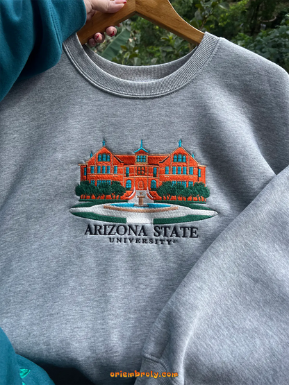 Embroidered ASU hoodie for alumni and fans