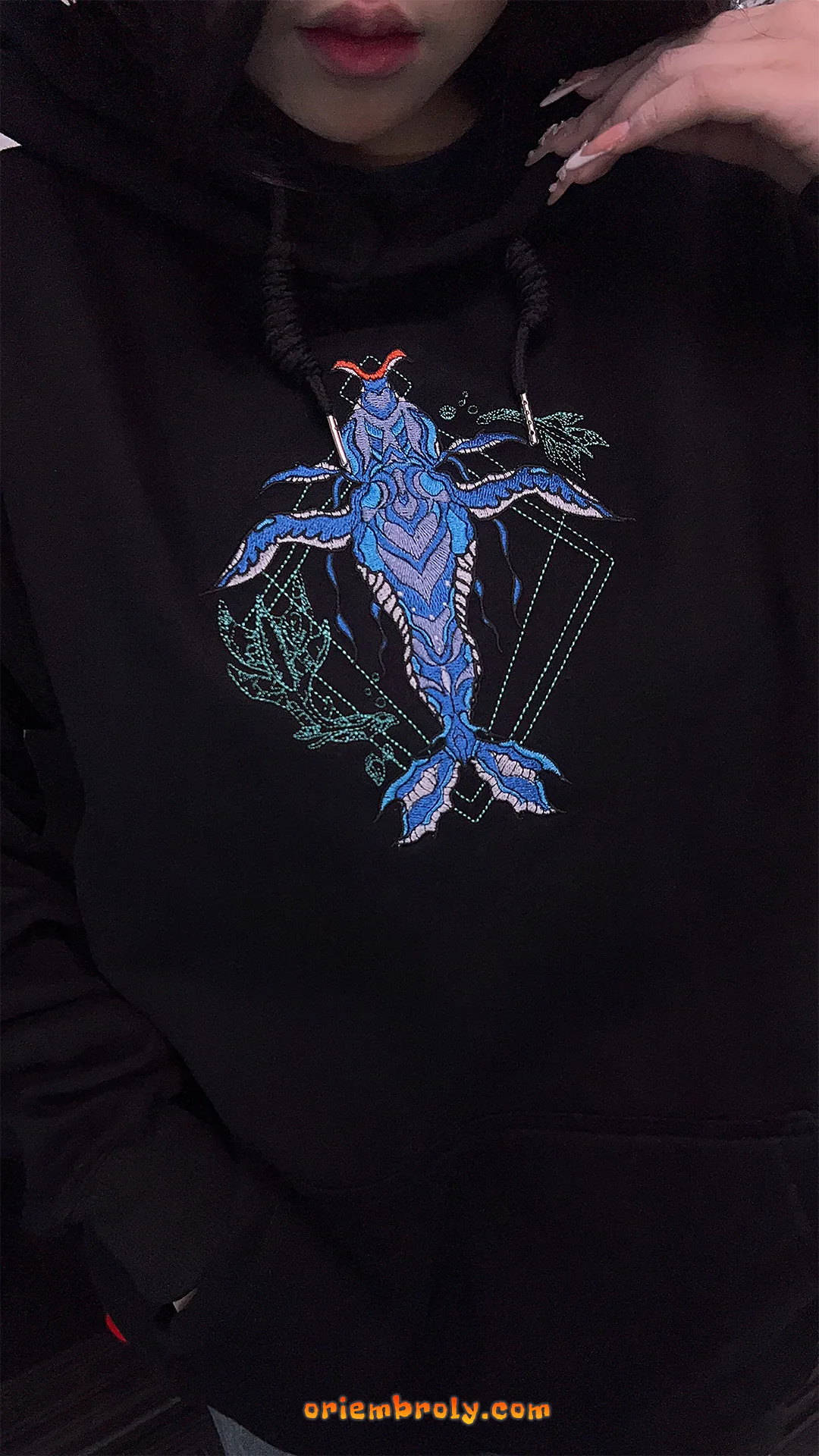 Fantasy creature embroidered crewneck sweatshirt