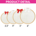 Handmade baby first Christmas embroidered hoop