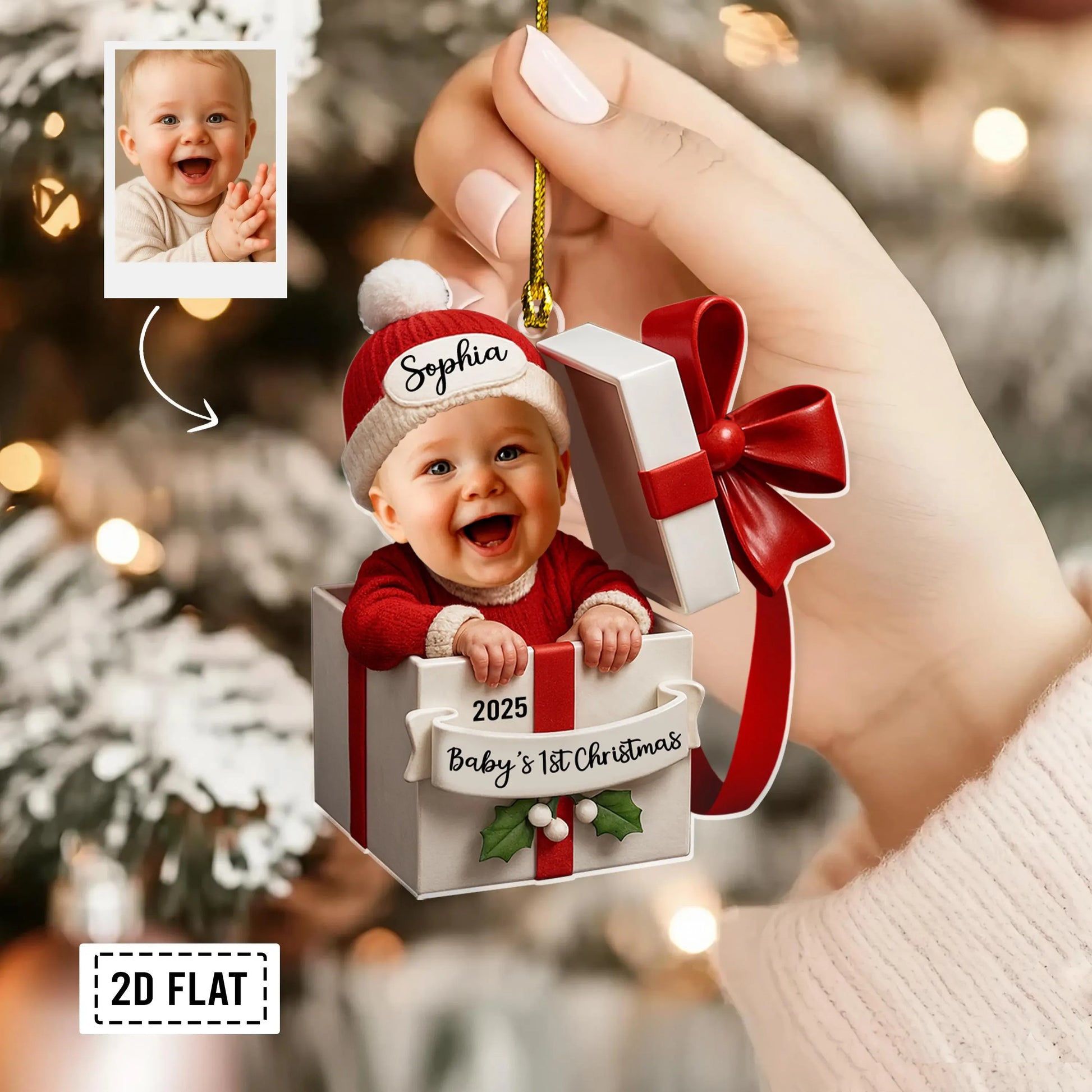 Baby’s First Christmas personalized ornament