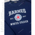 Vintage-style Barnes Est 1917 graphic sweatshirt