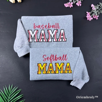 Sports mama shirts for baseball, softball, and football fans