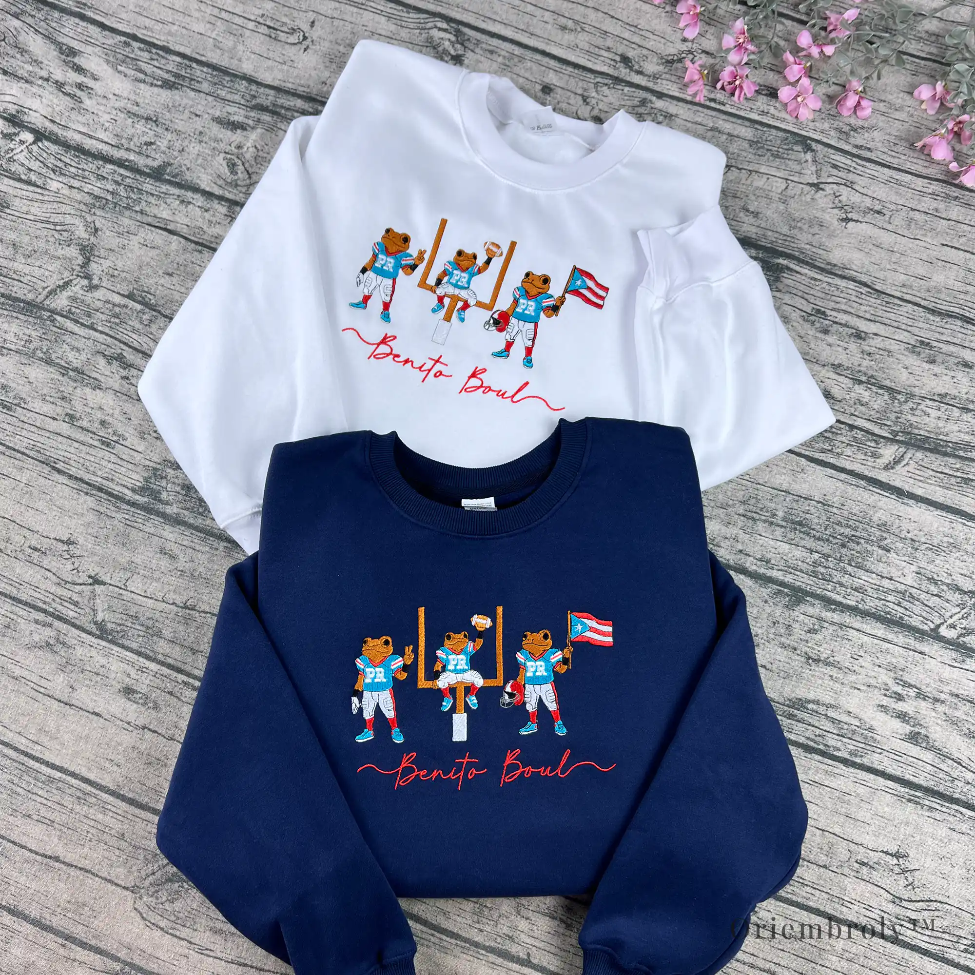 Benito Bowl embroidered crewneck sweatshirt Puerto Rico fan design