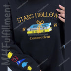Embroidered Halloween sweatshirt with Stars Hollow theme