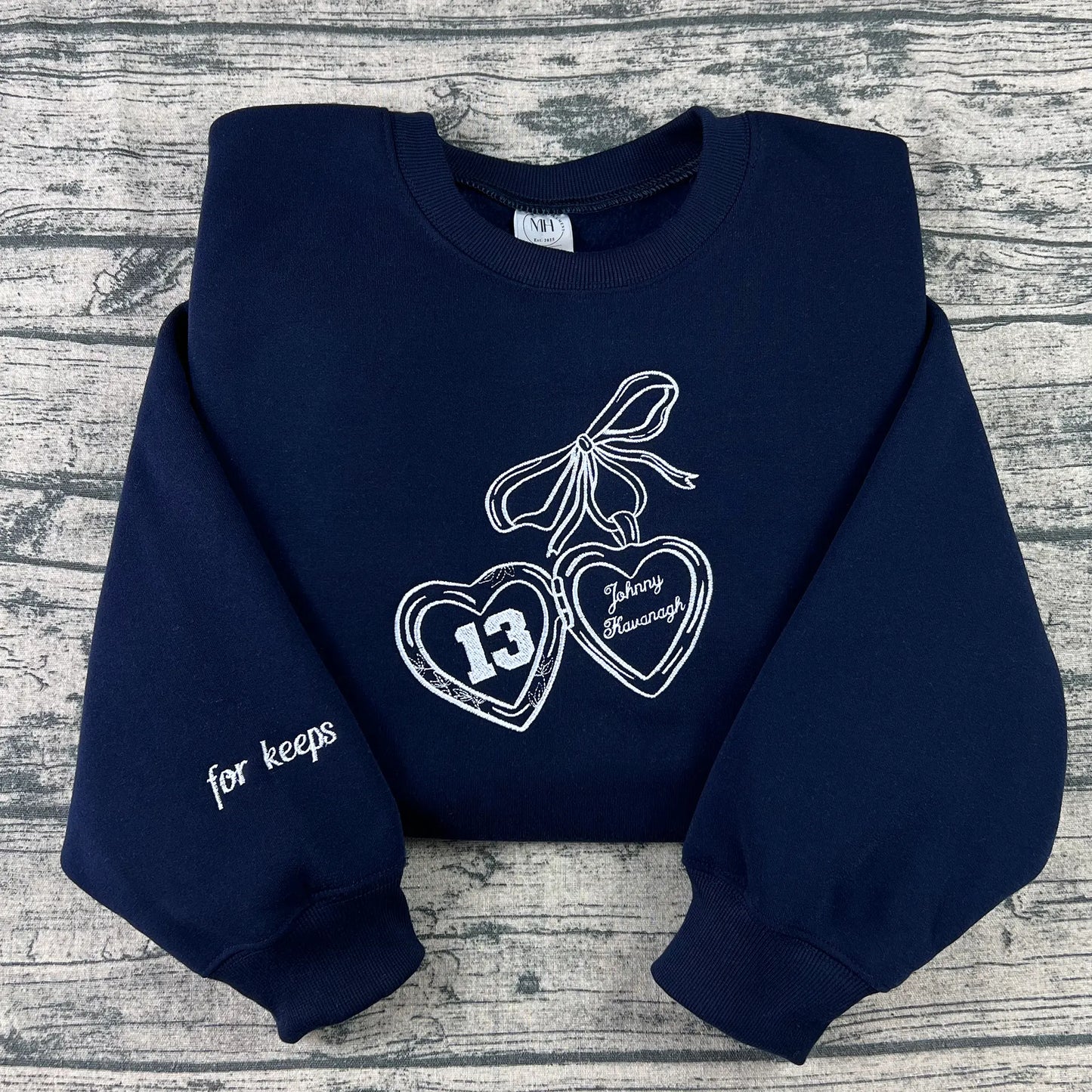 Bookish embroidered crewneck for readers