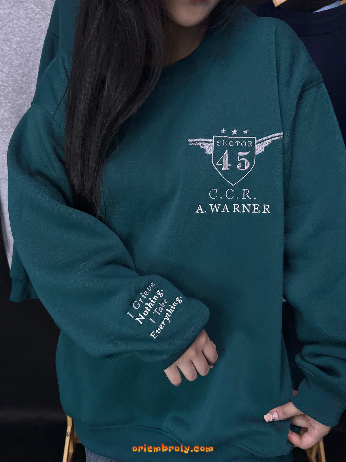 Cozy unisex Shatter Me bookish sweatshirt