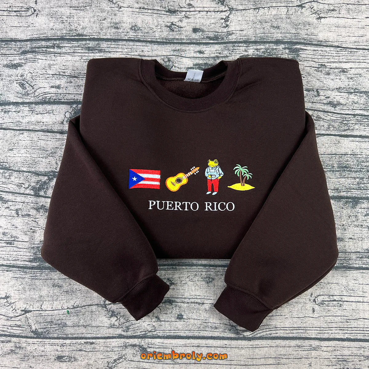 Tropical island Coquí frog sweater from Puerto Rico
