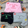 Custom embroidered "Boys of Tommen" sweatshirt