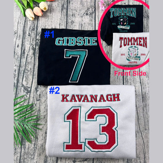 Boys of Tommen embroidered sweatshirt featuring Binding 13 and Johnny Kavanagh, a bookish crewneck hoodie for literature fans.