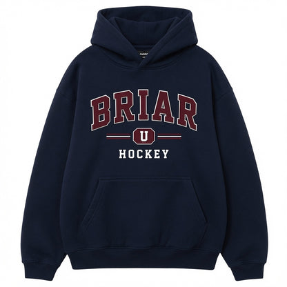 Briar U Hockey embroidered hoodie varsity sweatshirt