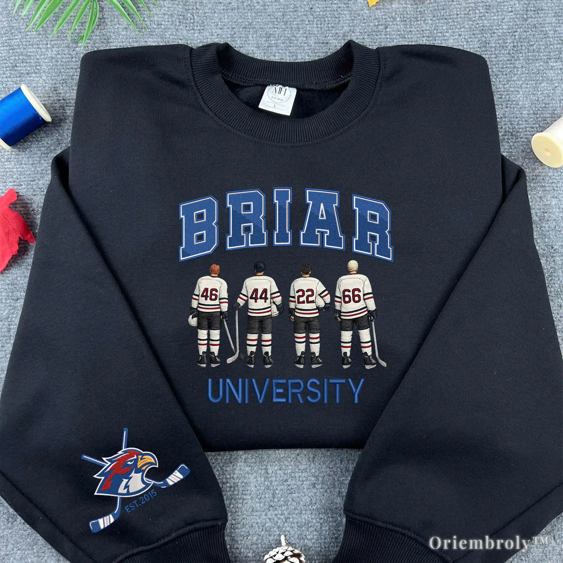 Briar University Hockey Embroidered Sweatshirt 