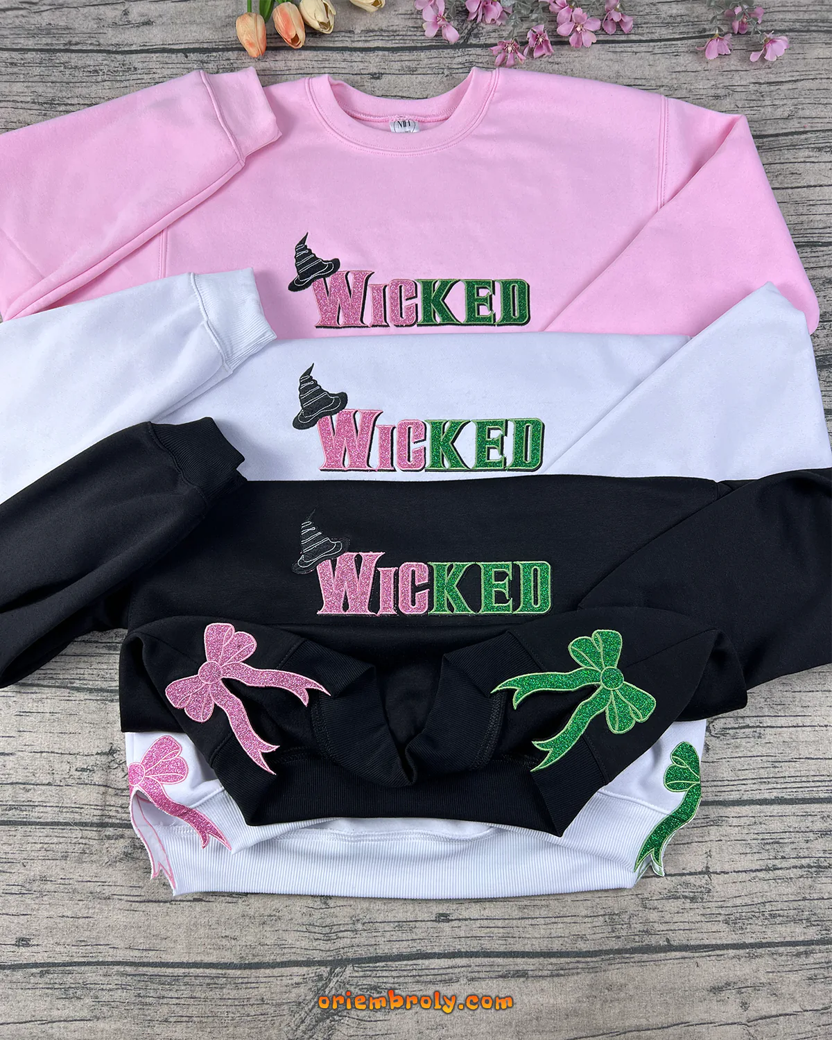 Wizard of Oz themed embroidered sweatshirt