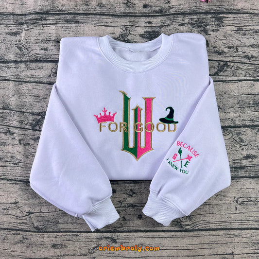 Broadway inspired sorority embroidered crewneck sweatshirt