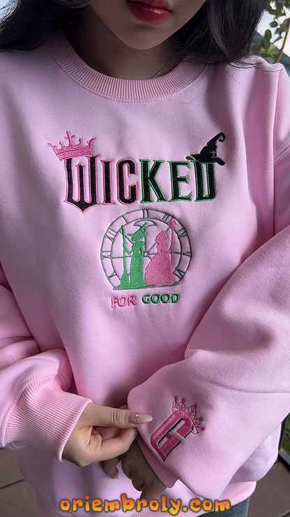 Broadway fan apparel Wicked embroidered sweatshirt