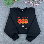 Black BTS embroidered sweatshirt with iconic three red circles logo for ARMY
