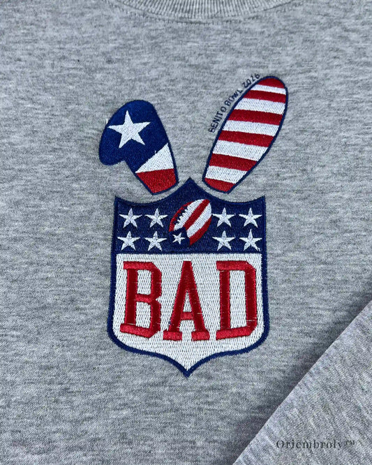 Bunny ears embroidery inspired by stars and stripes