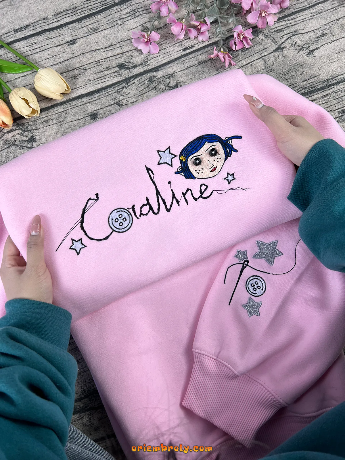 Spooky season embroidered doll sweater