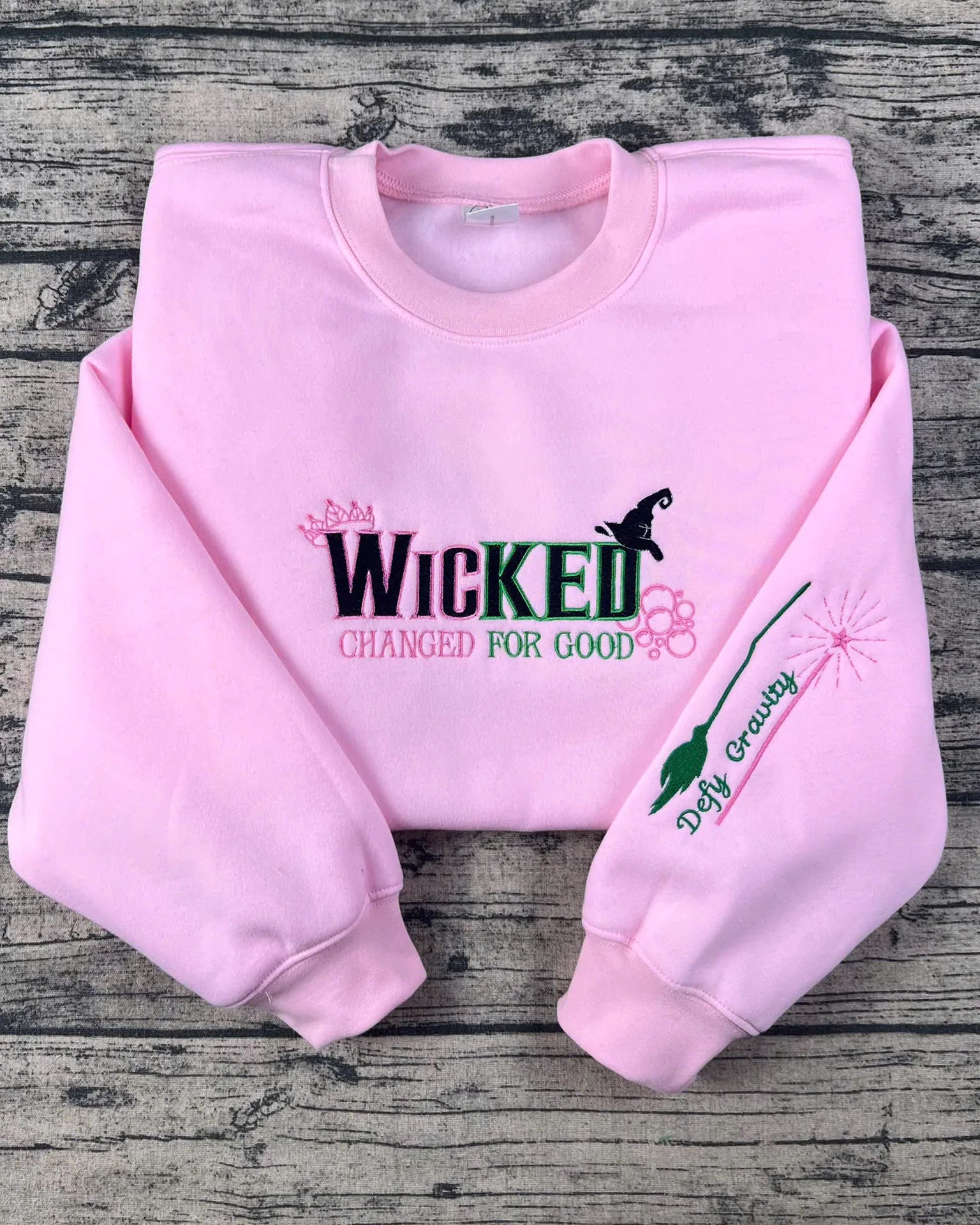 Close-up of Change For Good embroidery detail