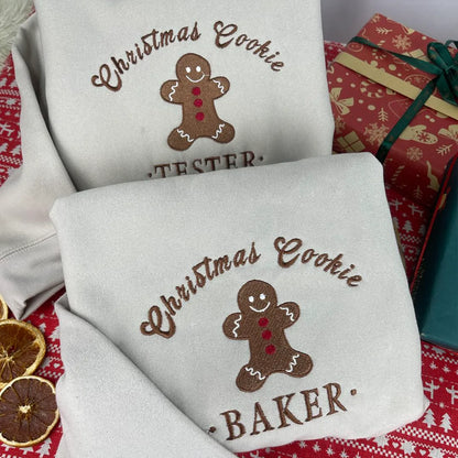 Christmas Cookie Baker embroidered sweatshirt for holiday baking lovers