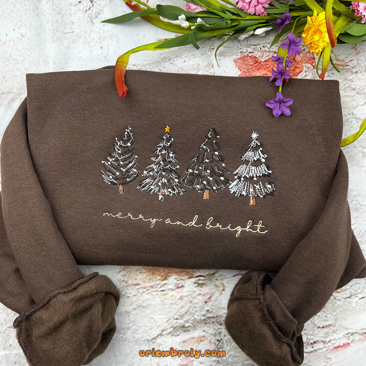 Cozy unisex Merry & Bright crewneck sweater