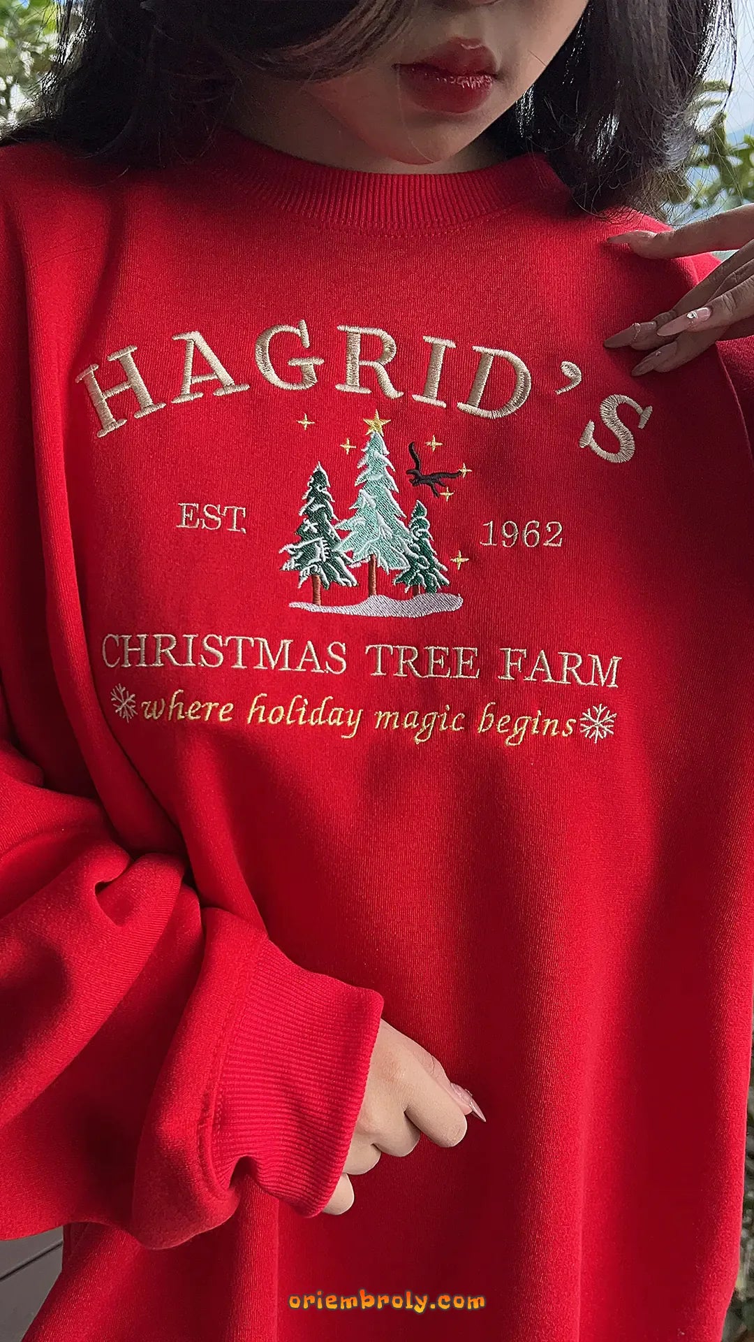 Festive Christmas tree farm sweatshirt unisex