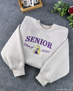 Cream embroidered Class of 2026 graduation crewneck