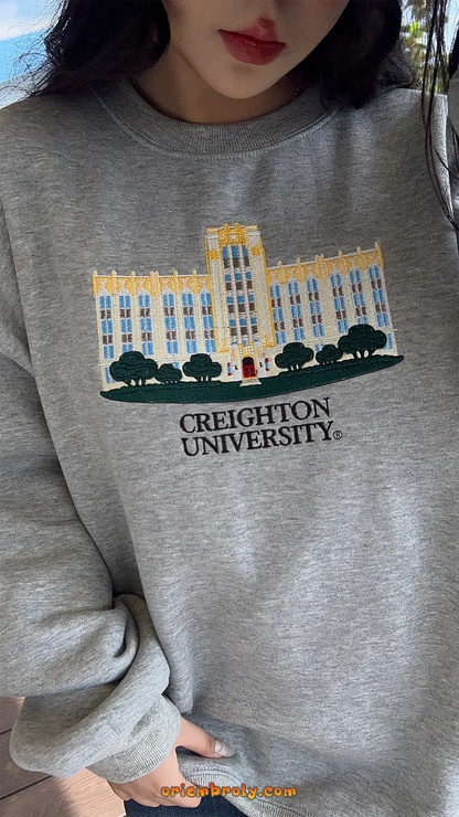 CU alumni sweatshirt with textured embroidery