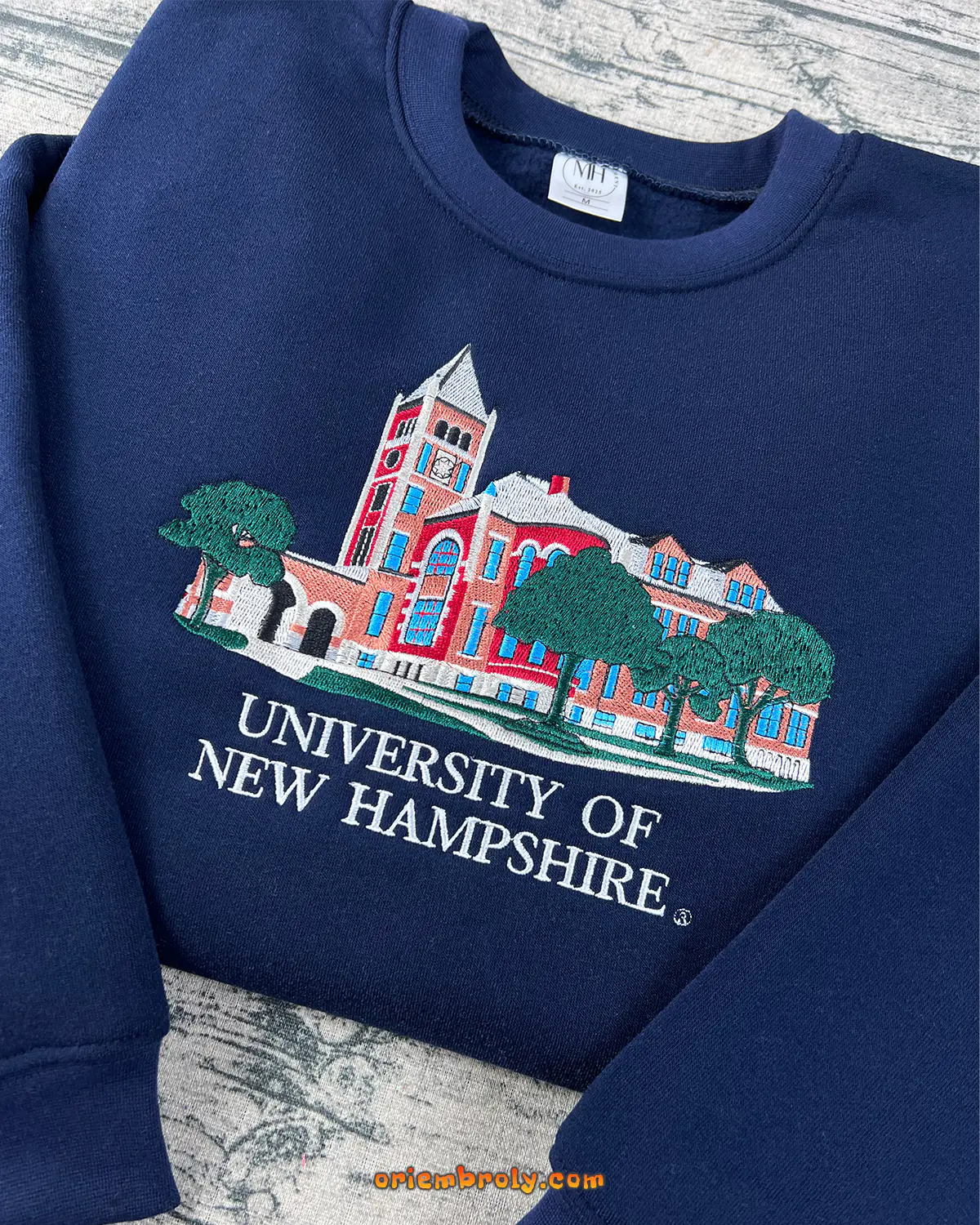 Custom UNH college crewneck sweater