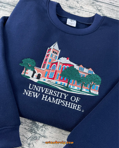 Custom UNH college crewneck sweater