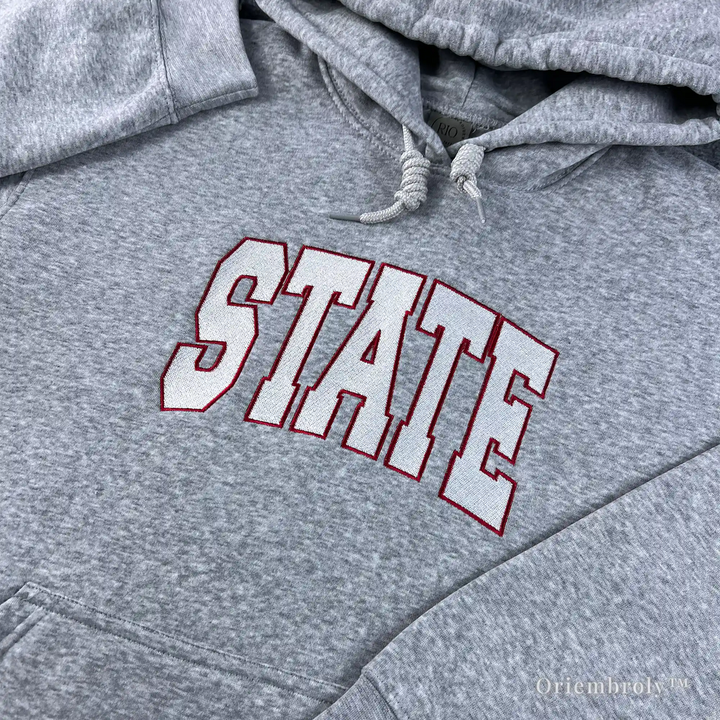 collegiate hoodie varsity style embroidered sweatshirt