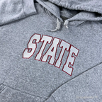 collegiate hoodie varsity style embroidered sweatshirt