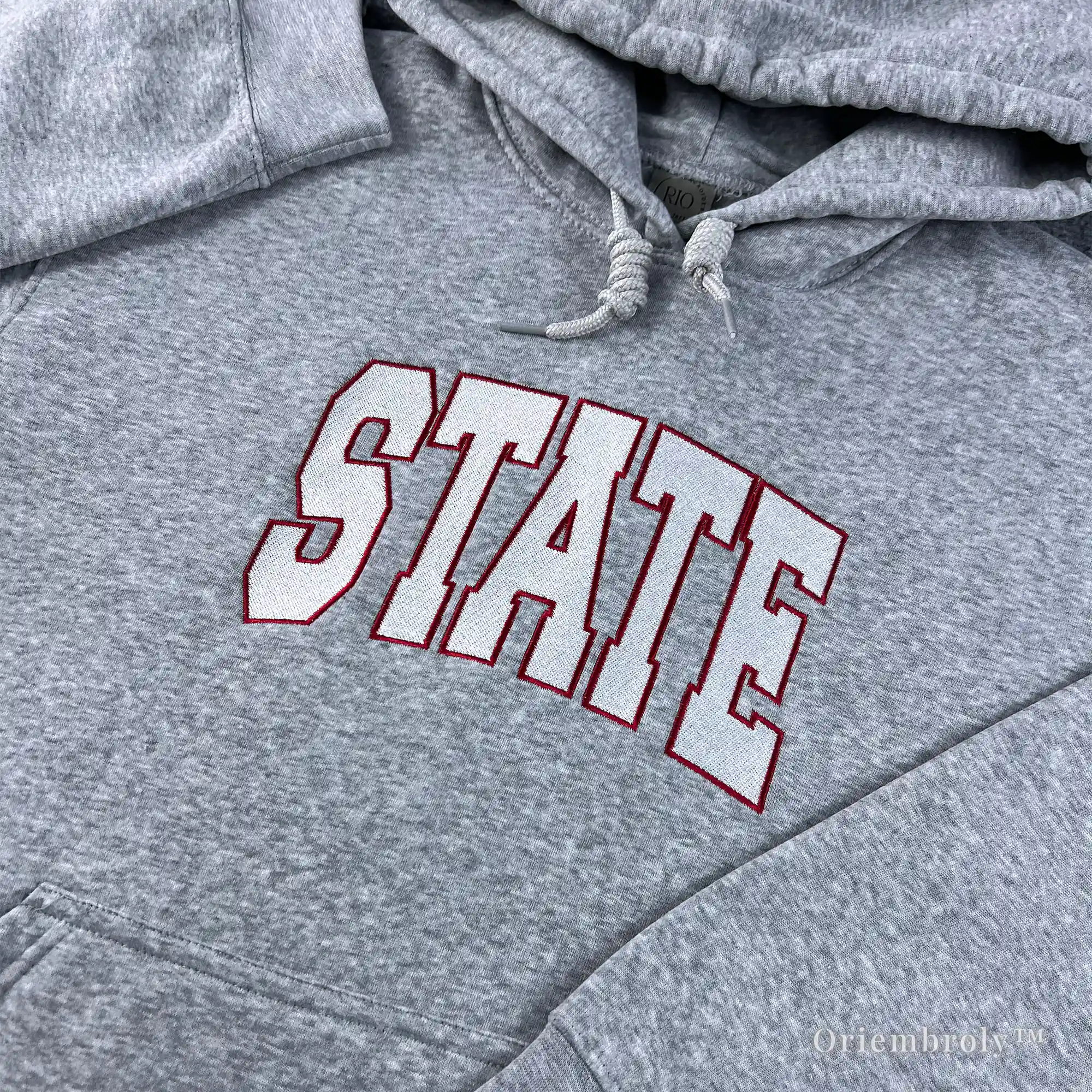 collegiate hoodie varsity style embroidered sweatshirt