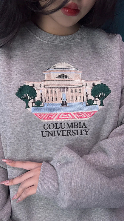 Columbia University embroidered sweatshirt classic style
