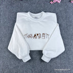 coquette sweatshirt aesthetic embroidered crewneck for women