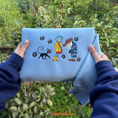 Halloween Coraline costume sweatshirt