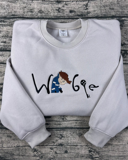 Coraline and Wybie embroidered couple sweatshirt, matching hoodie gift for couples