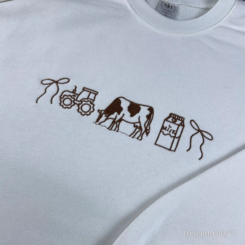 cottagecore sweatshirt embroidered farm life aesthetic outfit